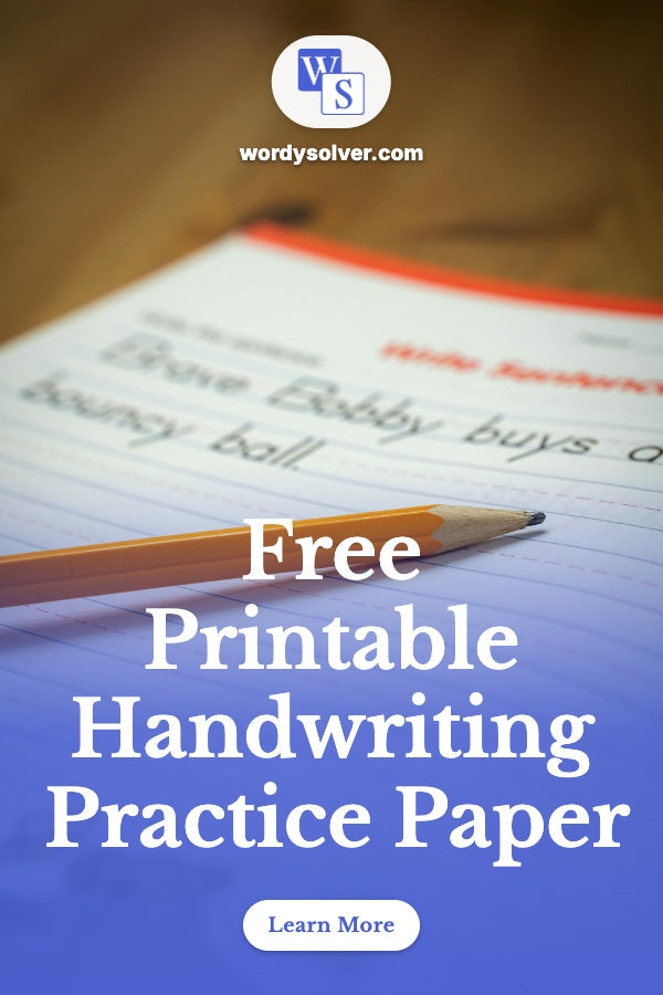 About Our Handwriting Practice Paper Generator - Paper template examples